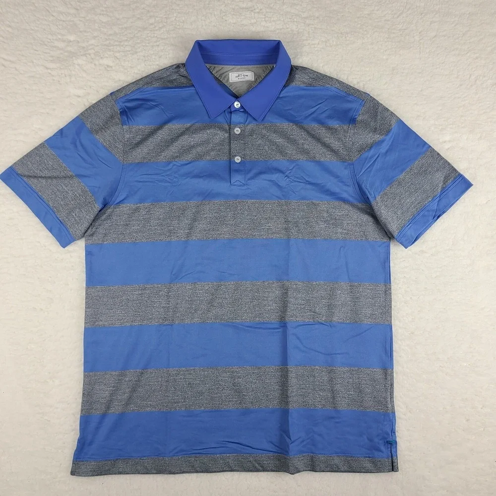 Adidas Adi Pure Polo Shirt Mens Medium Blue Gray Performance Short‎ Sleeve